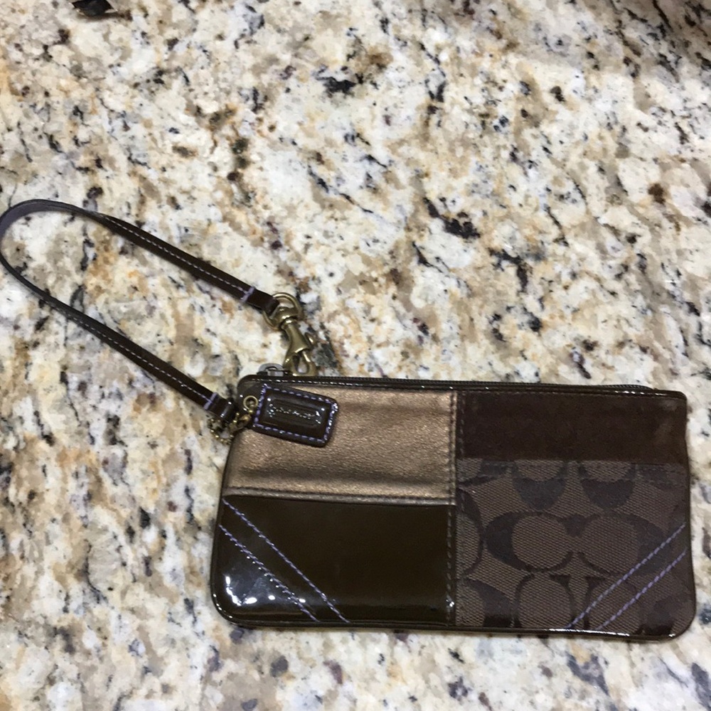 Coach Pattern Wristlet